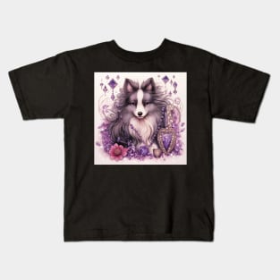 Jewelled Sheltie Kids T-Shirt